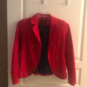 H & M size 2 red blazer